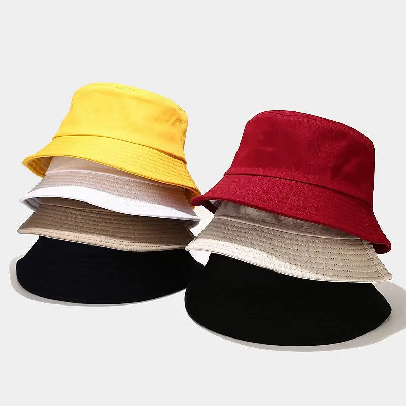 

LDSLYJR 2022 Cotton Solid Bucket Hat Fisherman Hat outdoor travel hat Sun Cap Hats for Men and Women 86