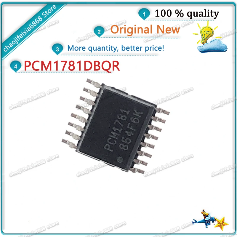 2 шт./лот! Аналоговый аудио-аналоговый преобразователь PCM1781DBQR PCM1781 SSOP16 PCM1781D |