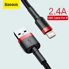 Кабель Baseus USB, 2,4 А, для быстрой зарядки iPhone 12, 11 Pro Max, Xs, Xr, X, 8 Plus, iPhone 7, SE, ipad air mini 4