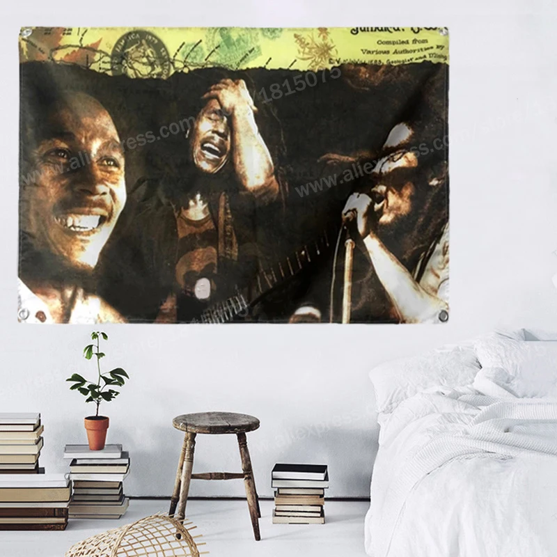 Баннер с флагами Bob Marley полиэстер 3*5 футов 144*96 см | Дом и сад