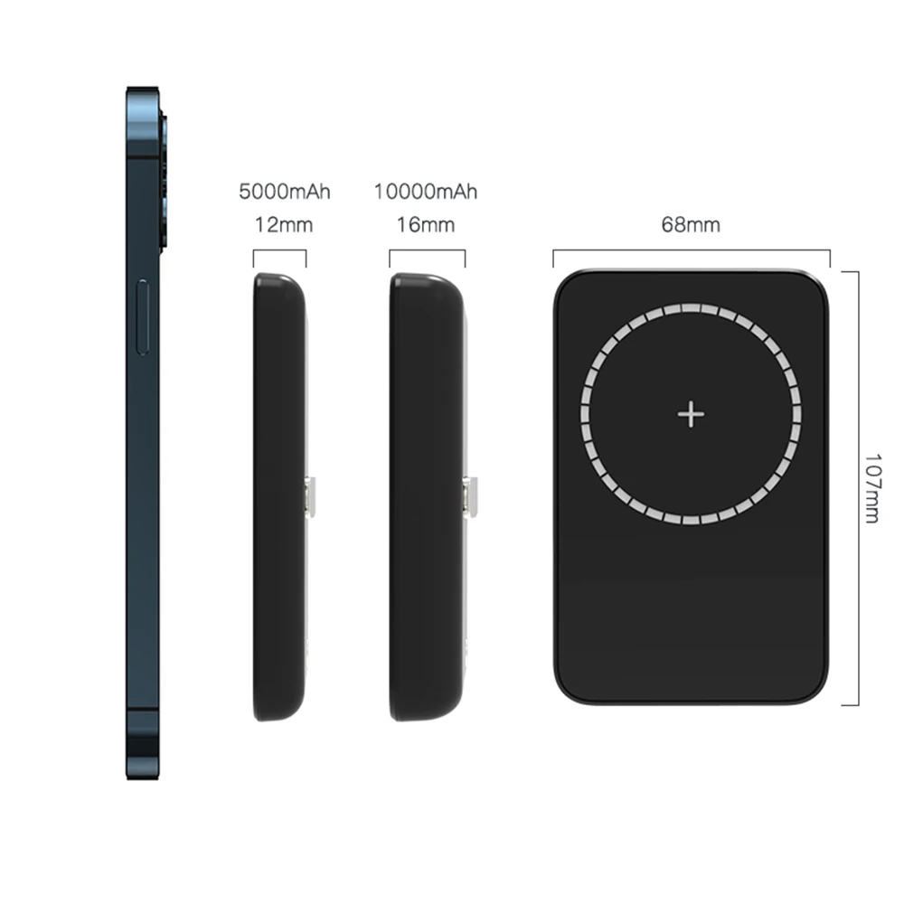 

For Magsafe Chargers External Battery 10000mAh Magnetic Power Bank For iPhone 12 Pro Max 18W Fast Charging Magsafing PowerBank