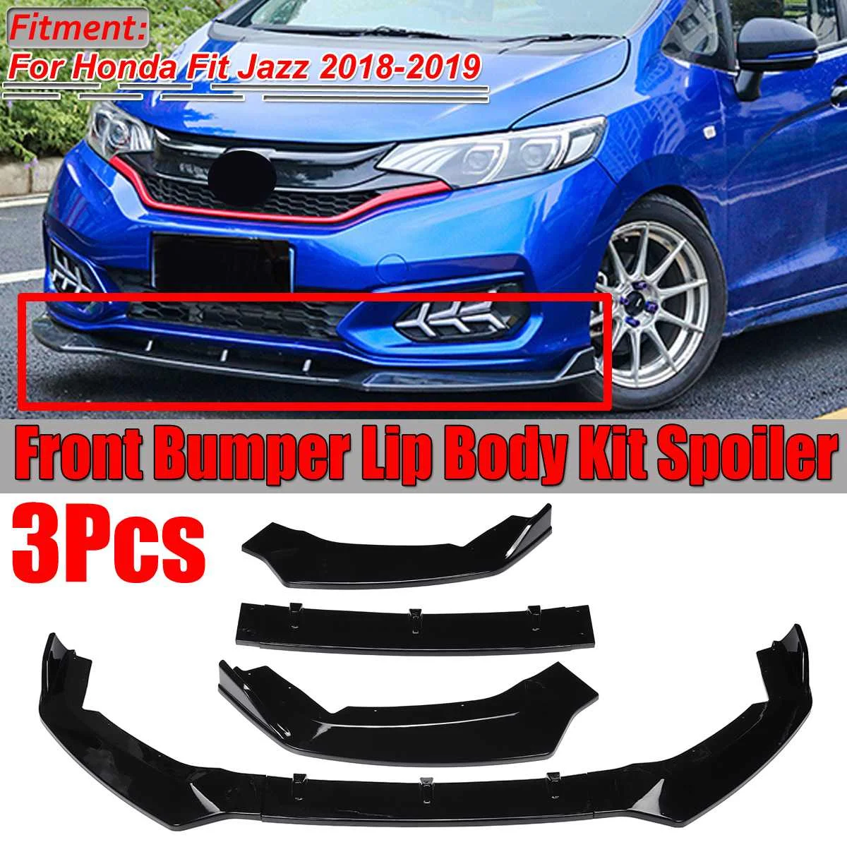 Новинка 3 шт. сплиттер для переднего бампера автомобиля из углеродного волокна