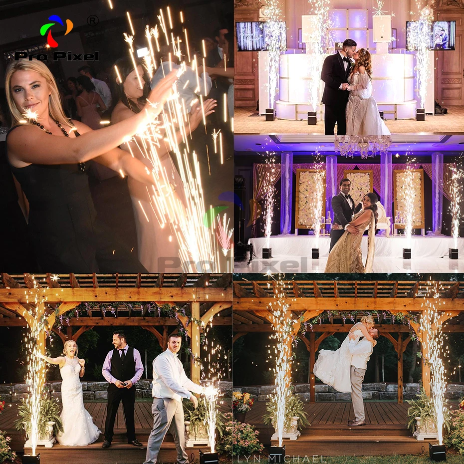 2pcs with Flight case 750W Cold Spark Firework Machine Dmx And Remote Control Fountain For Wedding | Лампы и освещение