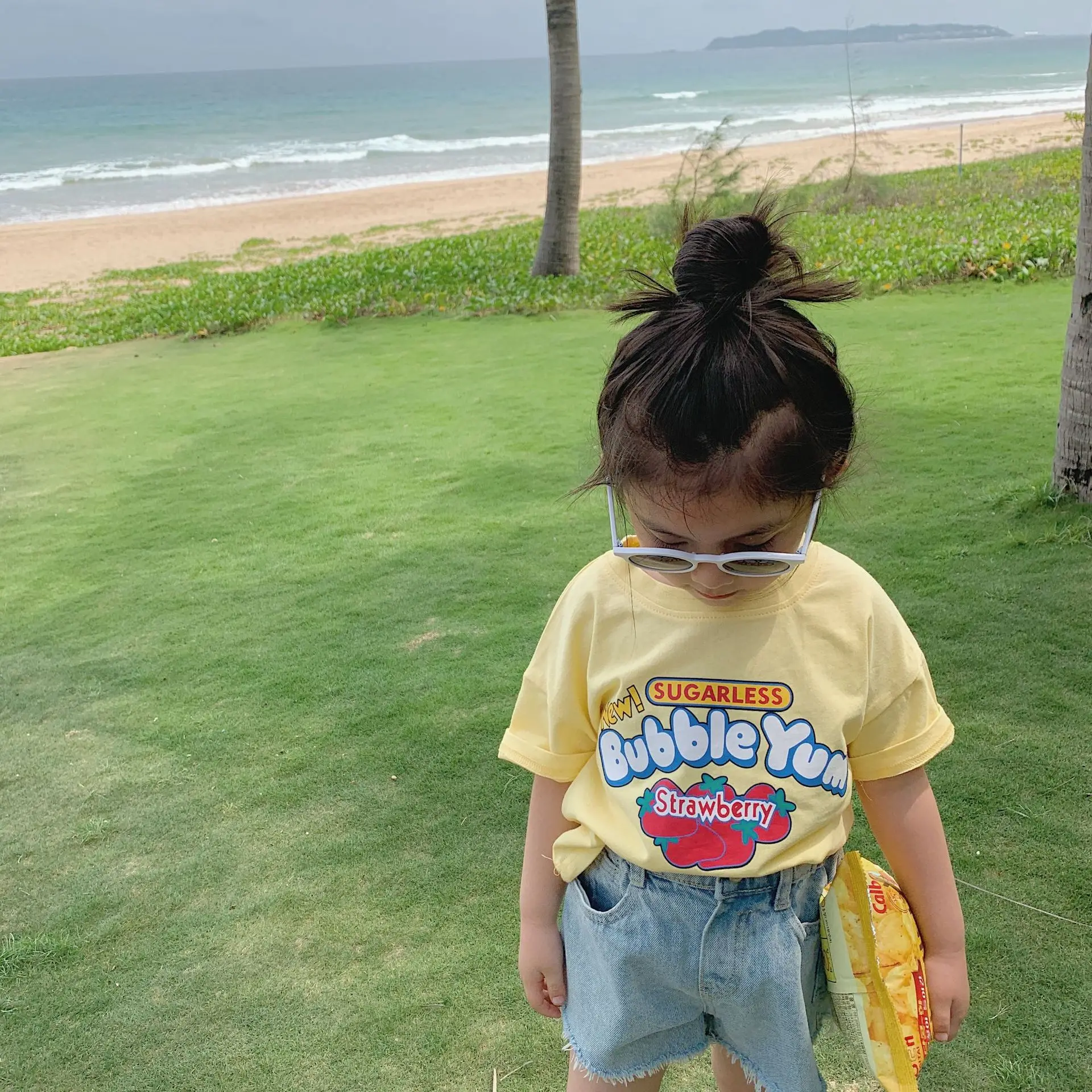 Новинка 2020 года Летняя детская футболка Одежда Модная Повседневная рубашка с