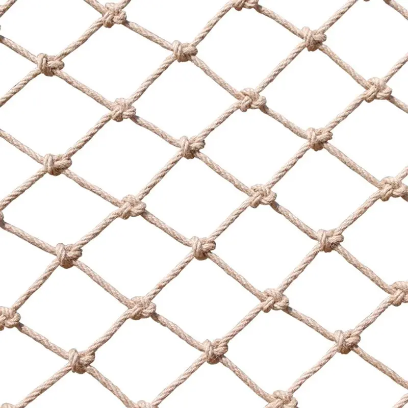 

B9HF 4mm Hemp Rope Mesh Decorative Net, Protection Net, Children's Balcony Stair Rail