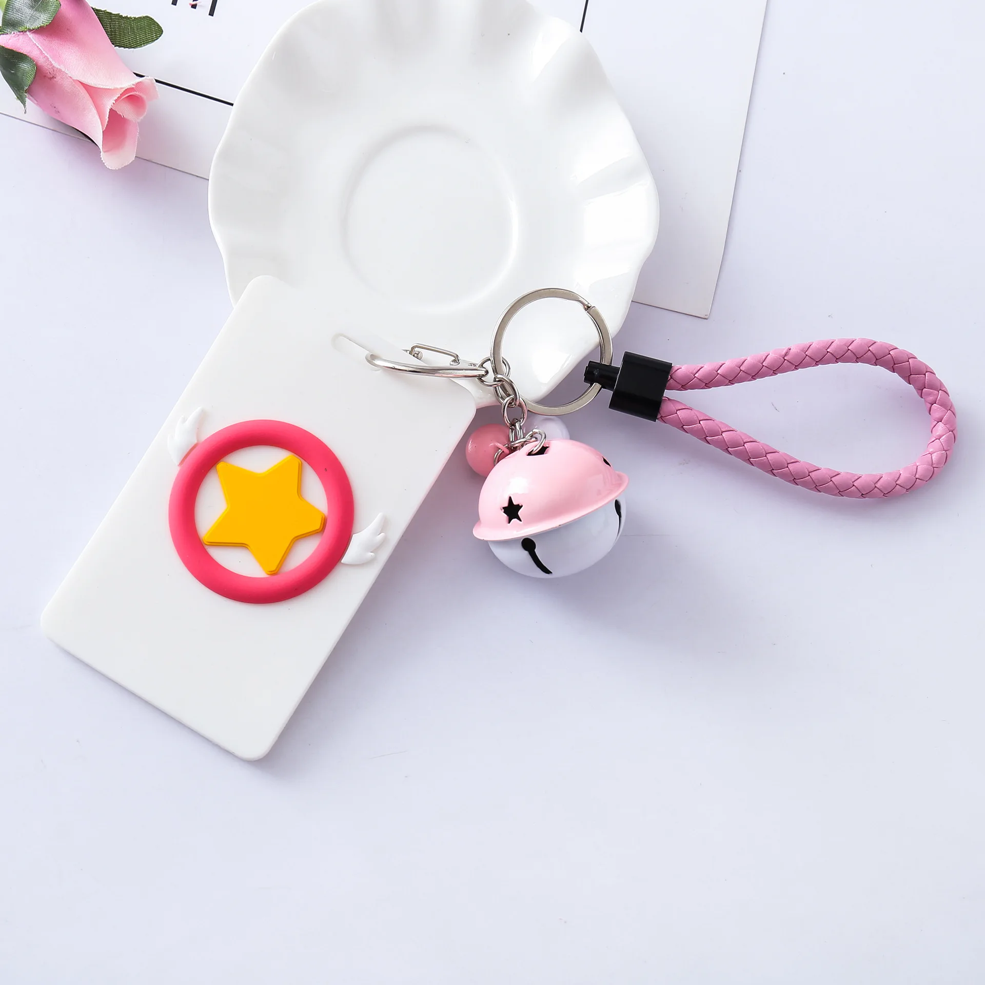 Аниме Card Captor Cardcaptor Sakura милый прекрасный банковский чехол для автобусной карты колокольчик набор держатель для карт аксессуары для косплея реквизит подарок для девочки - Цвет: C