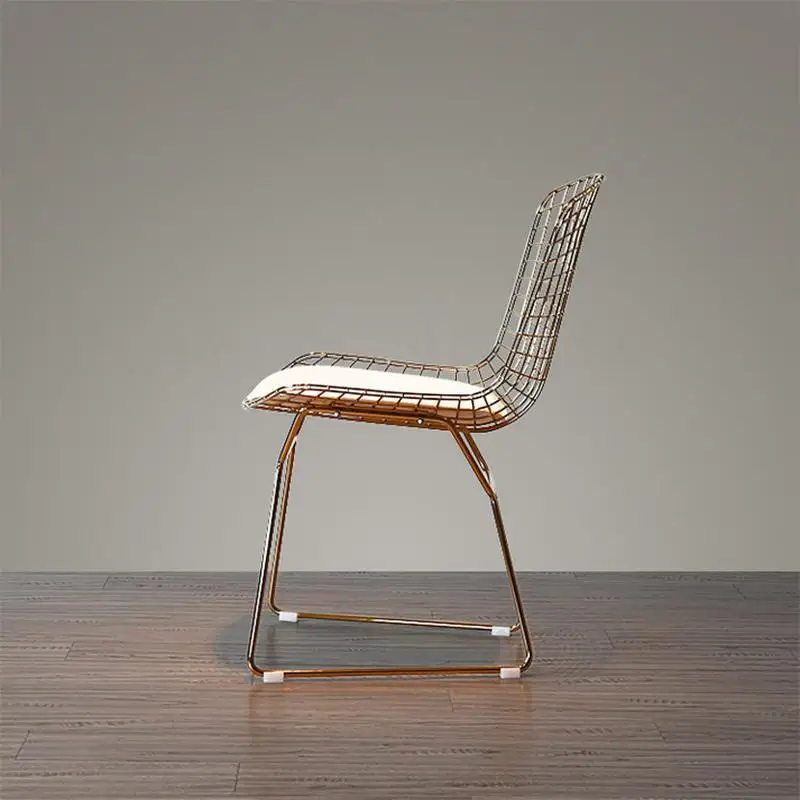 Скандинавский стул из кованого железа сетчатый креативный обеденный простой для