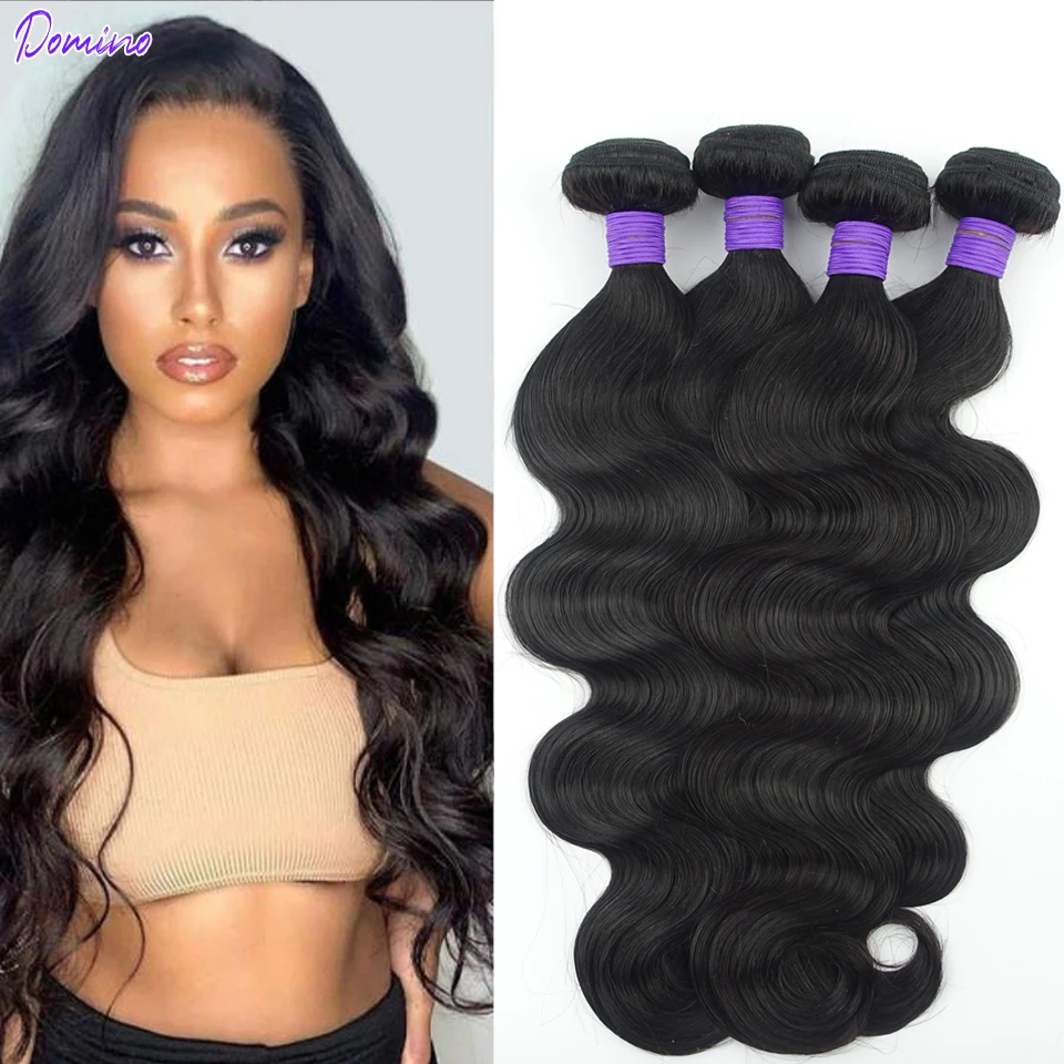 Onda do Corpo Pacotes com Fecho de Cabelo Pacotes com Fechamento do Laço Extensão do Cabelo Indiano Humano Remy 3