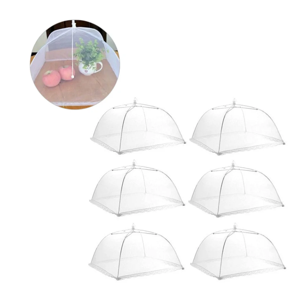 

12pcs Home Use Folding Foods Lid Cover Multifunctional Kitchen Mesh Mloth Food Cover Anti-flies Fruit Vegetable Dish