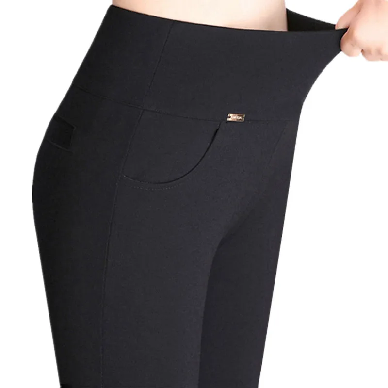 

LPOWSS Korean 2020 Women Plus Size High Waist Pants High Stretch Trousers Skinny Pencil Pants Sexy Black Leggings S-4XL XXXXL