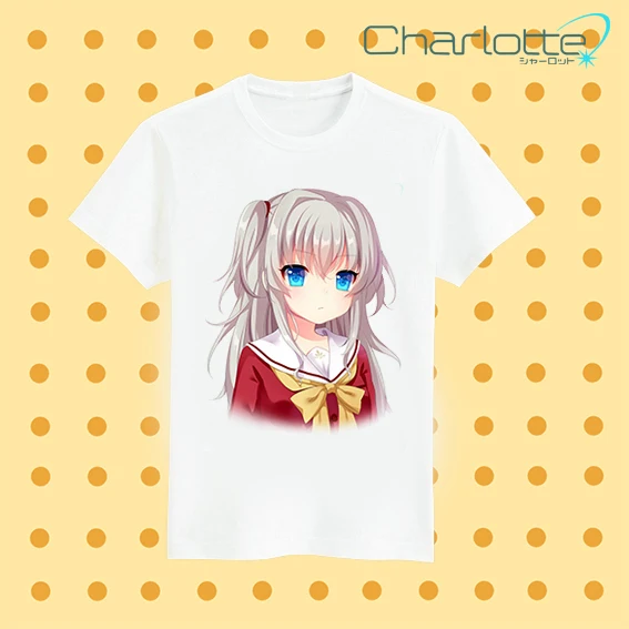 Футболка для косплея японского аниме Шарлотта летняя футболка с принтом Тори НАО