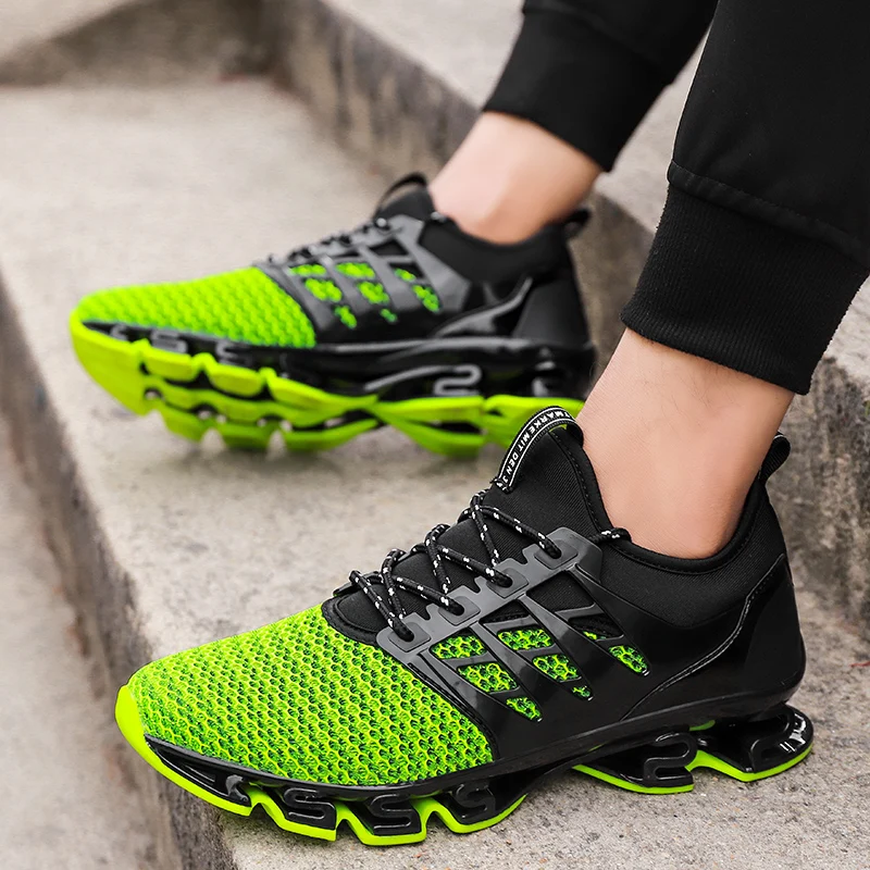 

New Breathable Sneakers Men Casual Sport Shoes Men Fashion Designer Blade Sole Red Sneakers Big Size 36-48 Zapatillas Hombre