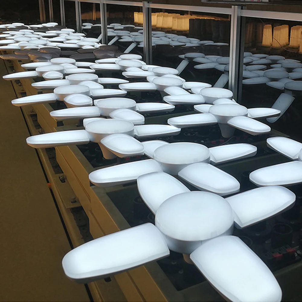 LED Garage Light Foldable 60W E27 Bulb 4 Fan Blades Deformable Ceiling Lighting 3000K/6500K AC85-260V for Workshop Warehouse | Лампы и