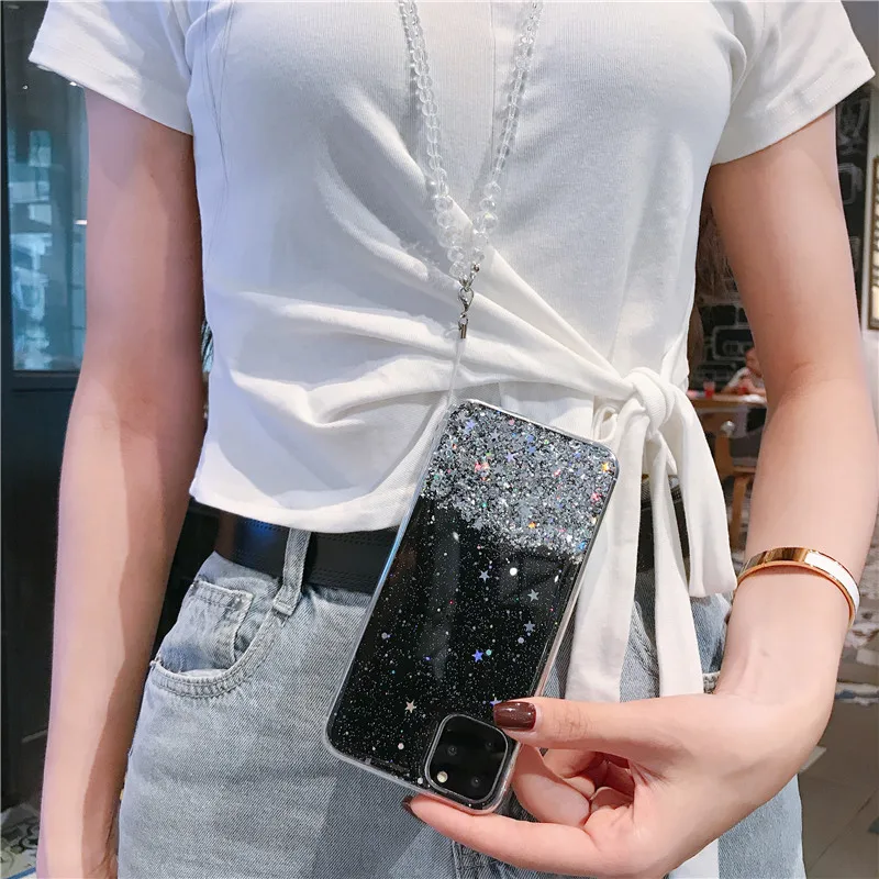 

Crossbody Lanyard Case for Xiaomi Note 10 Lite Mi 10 Pro Stand Holder Case Cover Xiaomi Mi A3 Lite A2 A1 9T 8 Lite 9 SE 8X Coque