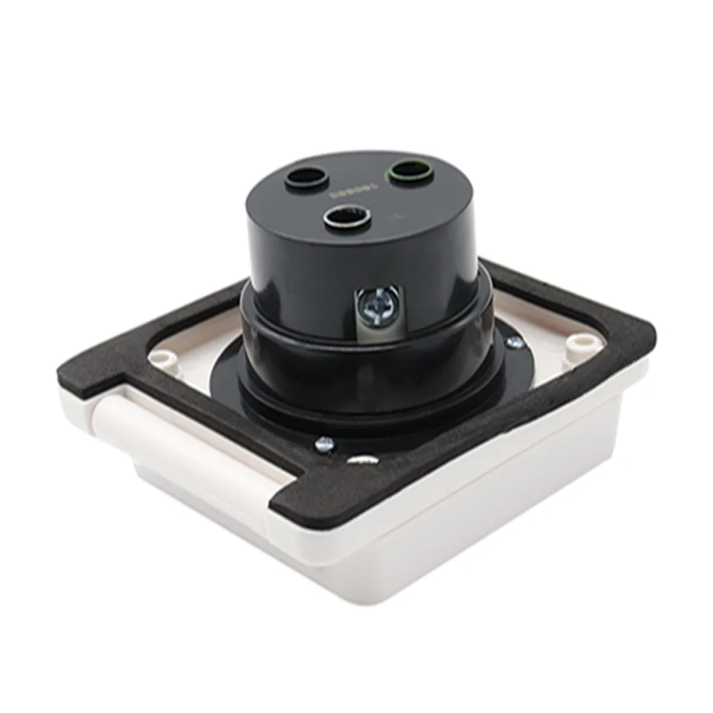 

125V 30A Power Inlet Waterproof Power Lock Inlet for Camper RV - US Style (White)