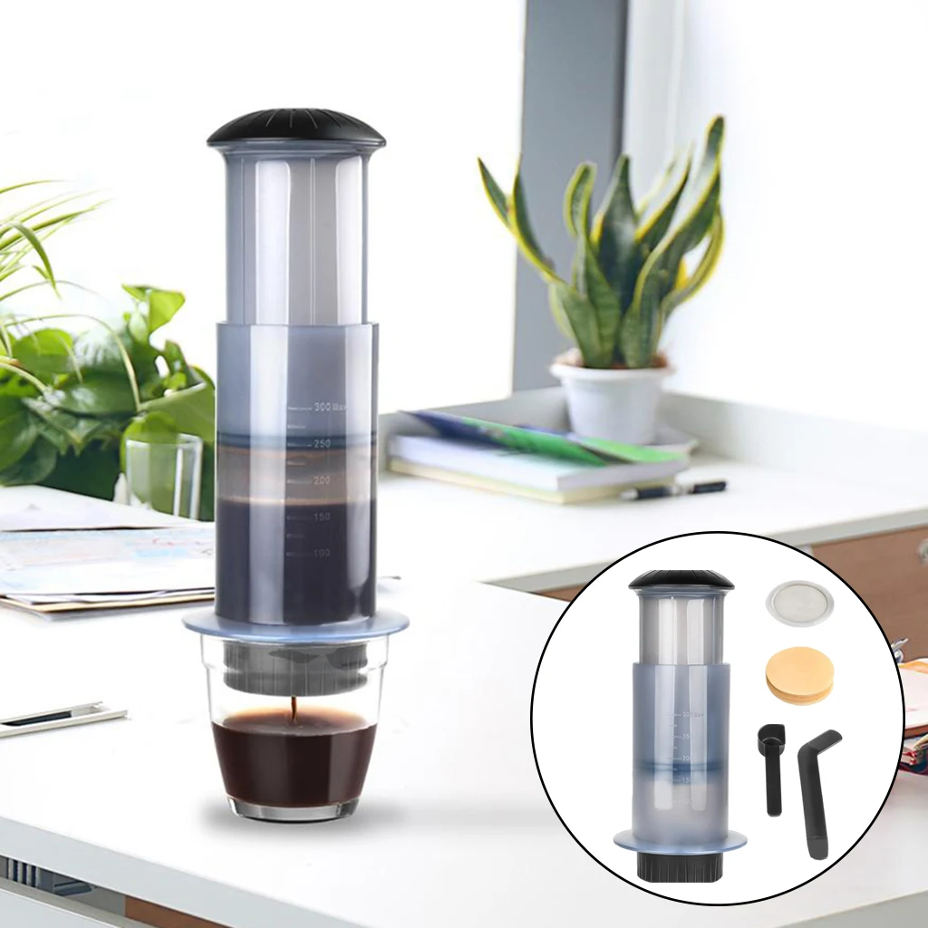 

Portable Mini Press Coffee Maker Hand Hand Pressed with 50pcs Filter Paper Kitchen Accessory