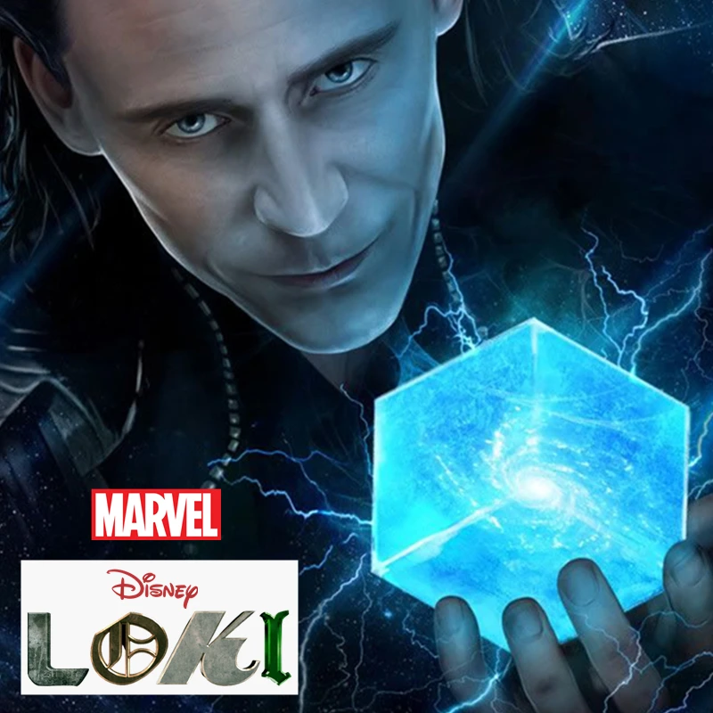 

Disney Marvel Avengers Loki LED Tesseract Cosmic Cube Cosplay Prop Night Light Glowing Figurine Dolls Collection Model Toy Gift