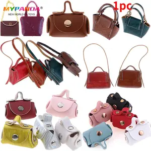 Женская кожаная пластиковая сумка на плечо, модный кошелек, тканевая Сумочка, одежда, платье, кукольный домик, аксессуары для кукольного дома, игрушки для девочек