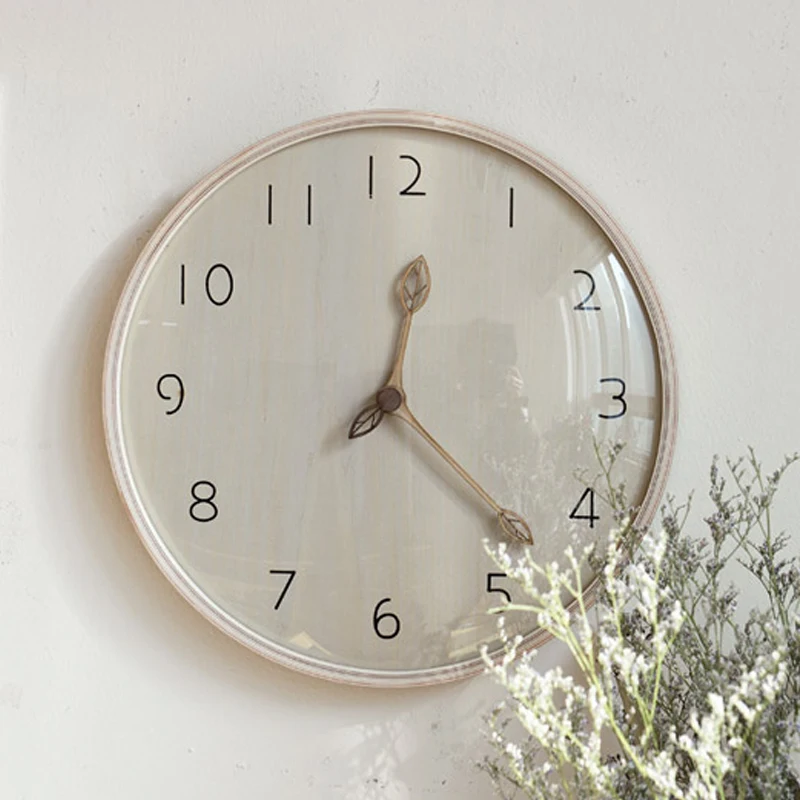 

Настенные часы в скандинавском стиле, деревянные минималистичные тихие большие уникальные круглые Настенные часы для украшения ресторана,...