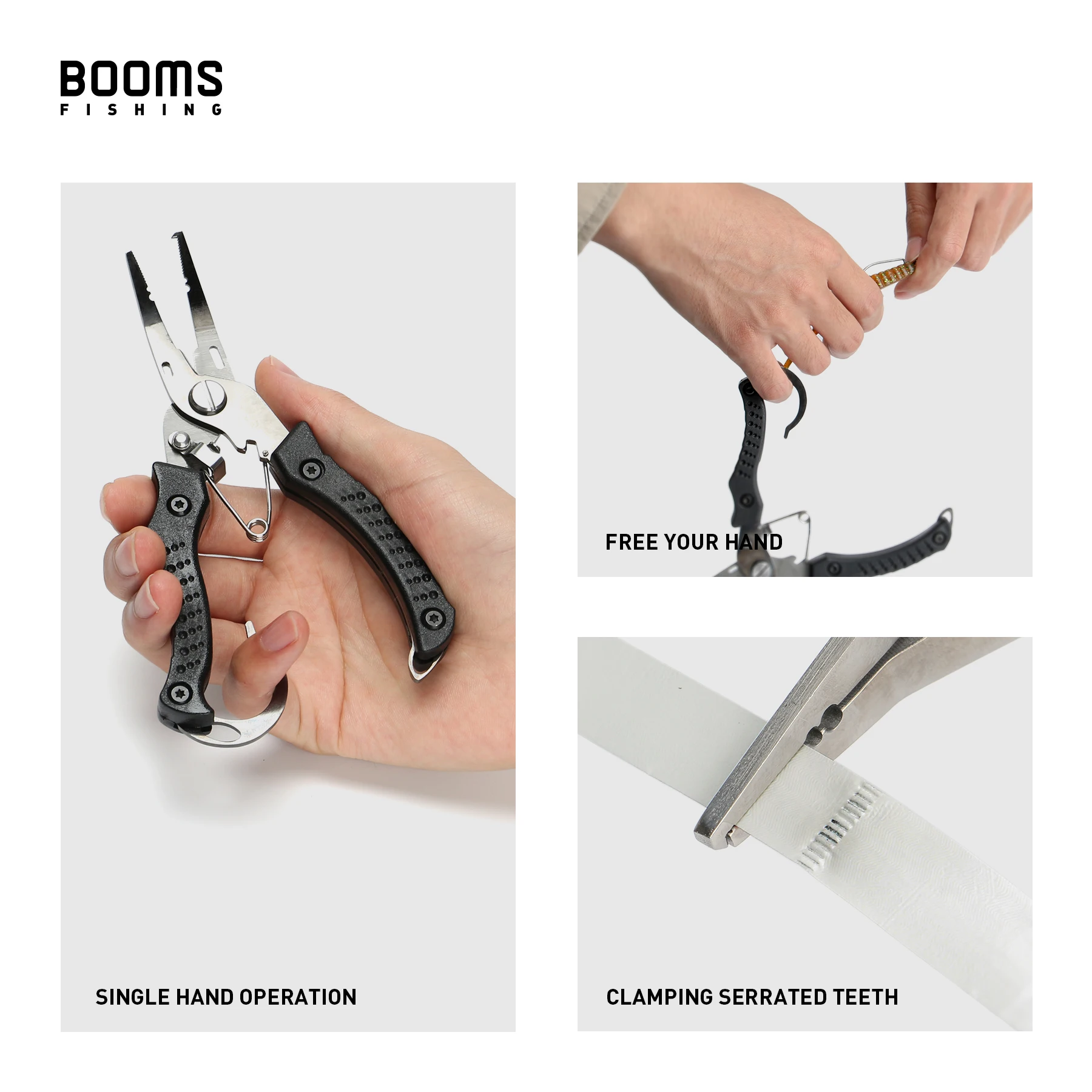 Booms Fishing H04 New Pliers Scissors Curved Nose Stainless Steel Plier Braid Cutters Crimper Hook Remover Tool | Спорт и