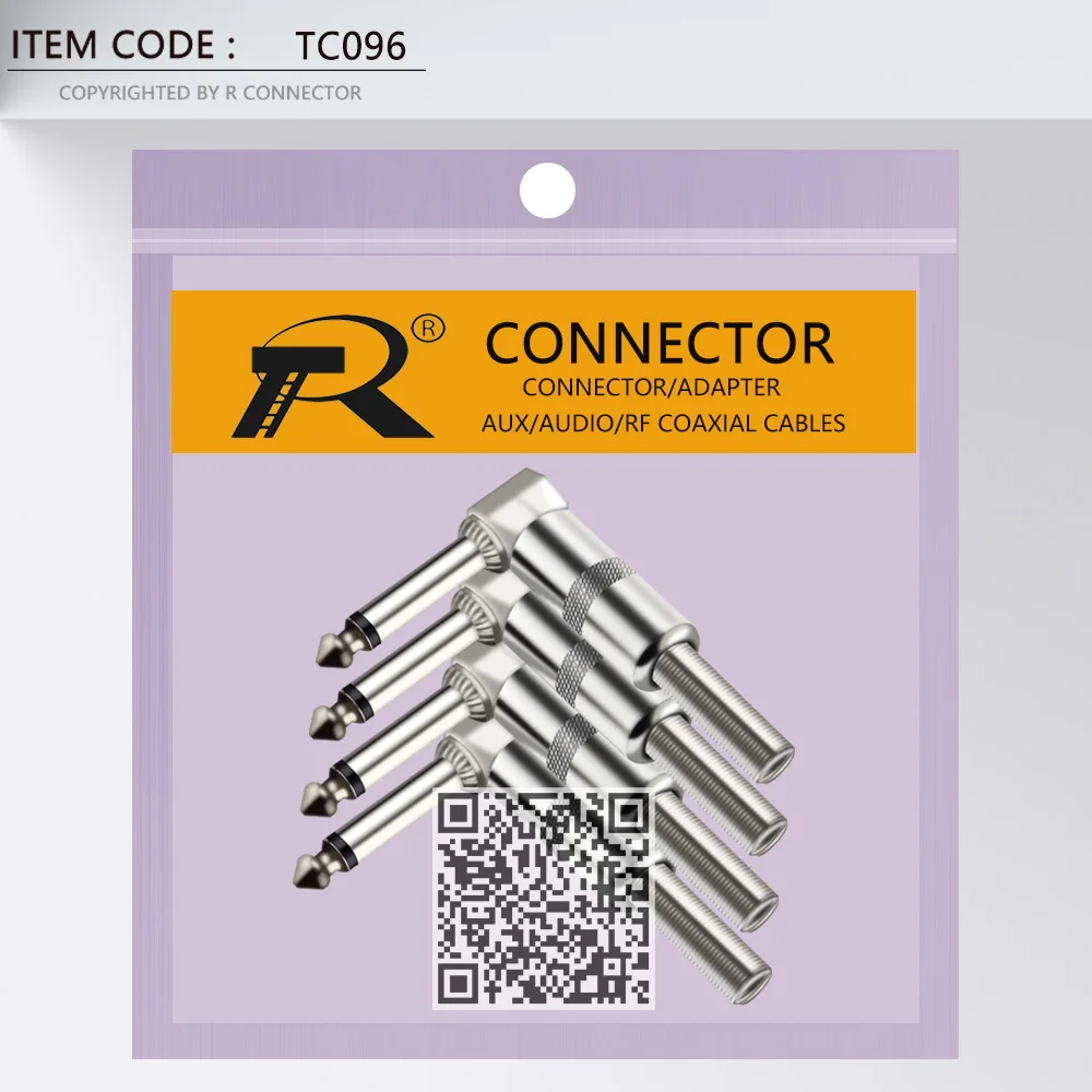 Прямоугольный разъем для микрофона 6 35 мм в сборе 3 моно никелированный аудио