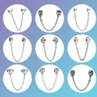 Классический 925 стерлингового серебра 9 видов безопасносные браслеты, подходят к оригинальным браслетам pandora, для женщин, сделай сам, ювелирное изделие