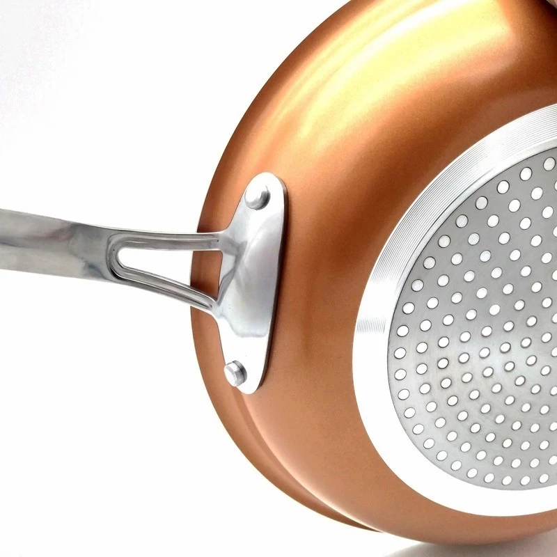 

Non-stick Skillet Copper Frying Pan with Ceramic Coating Easy Clean Skillet Frying Pan oven Dishwasher Safe Saucepan Cook Tool