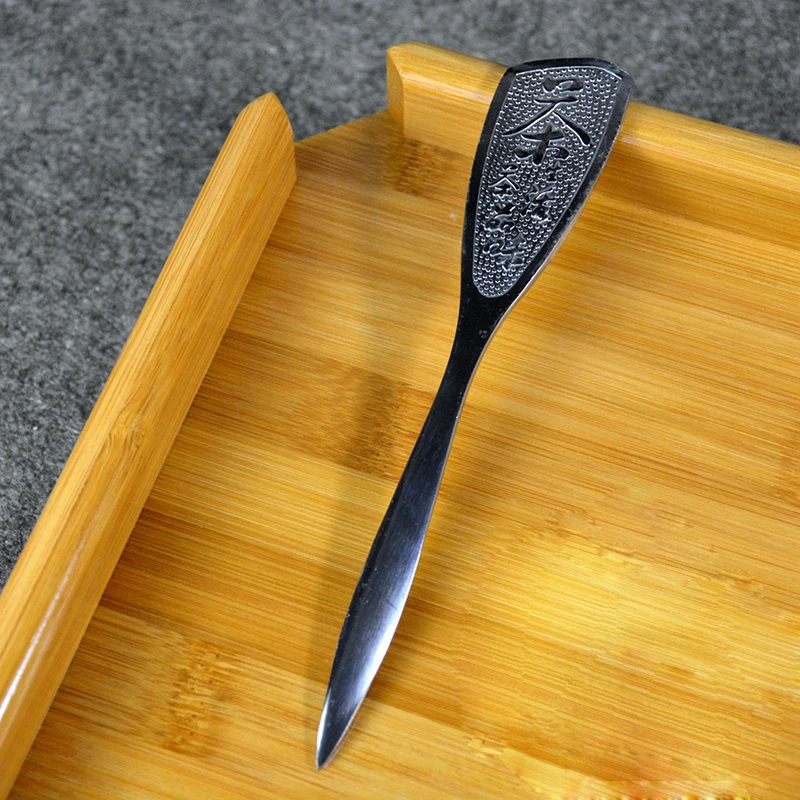 Натуральный Бамбуковый поднос для чая кунг фу + ложка нож набор чайных досок