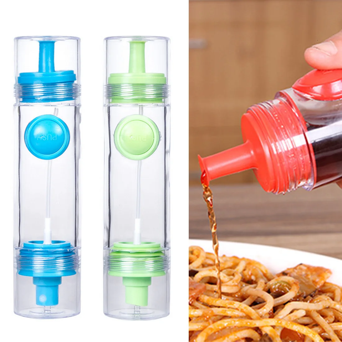 2 в 1 креативная бутылка для масла распылитель оливкового соевого соуса уксуса