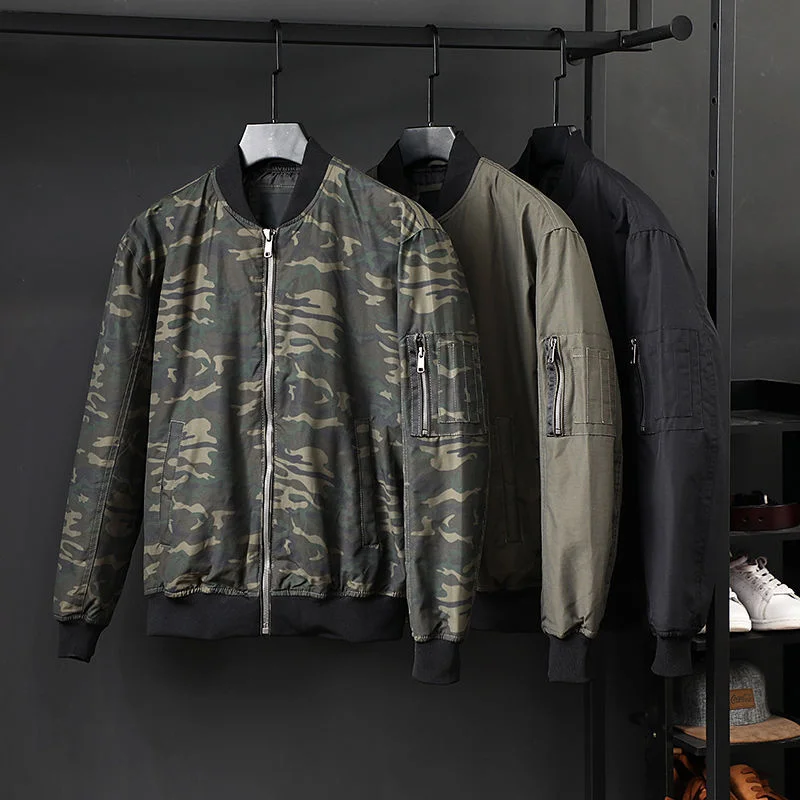 Мужская хлопковая куртка в стиле милитари повседневная камуфляжная куртка-пилот