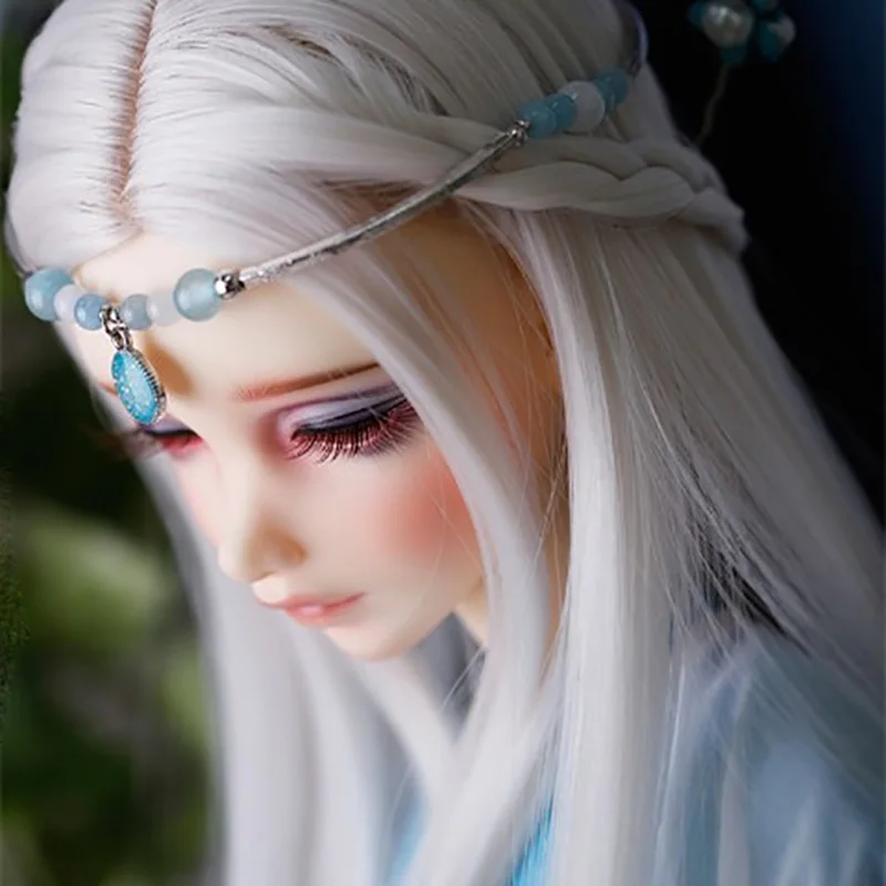 Bybrana Bjd кукла парик 1/3 1/4 1/6 1/8 Разделение длинный прямой светильник серый золотой