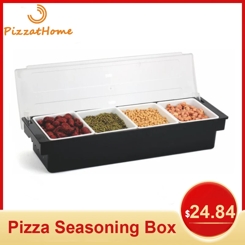 PizzAtHome 3/4/5/6 раздел Пицца Коробка для приправы из АБС пластика Пластик ингредиенты