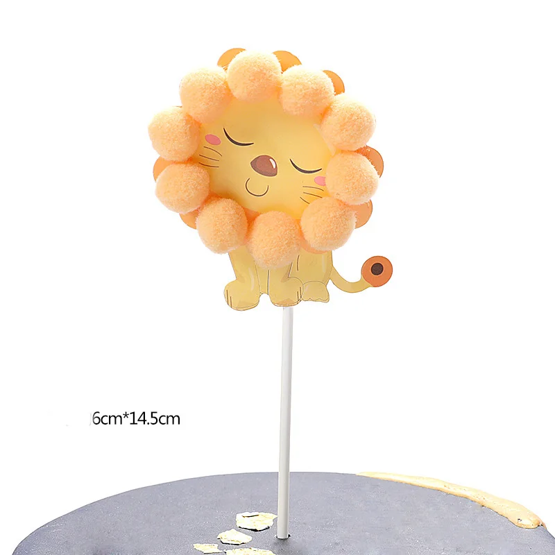 Милые животные на день рождения капкейк Топпер детский душ жираф крокодил торт