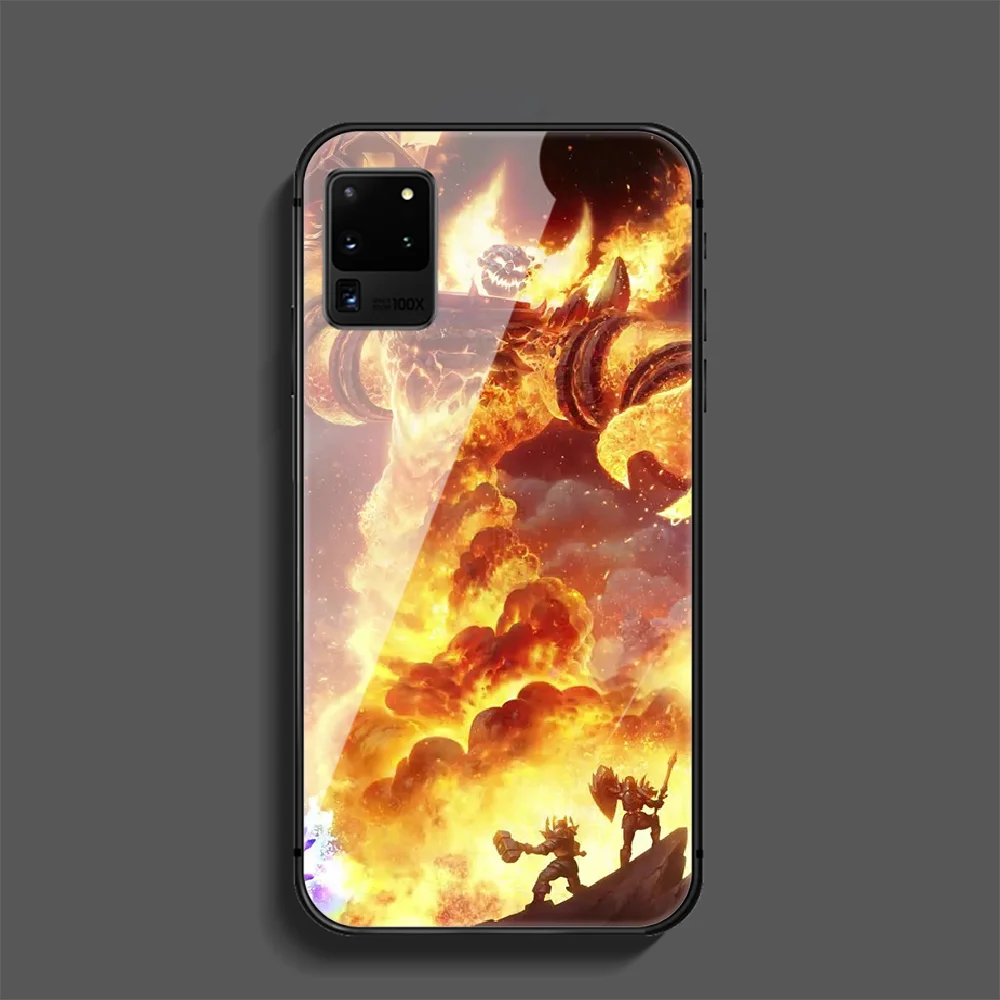 

World Of Warcraft WOW Phone Tempered Glass Case Cover For Samsung Galaxy Note S 7 8 9 10 10E 20 Plus Lite Uitra Prime Bumper