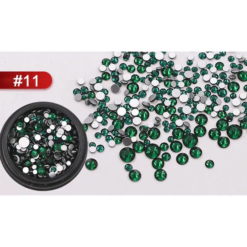 Стразы для ногтей 1 коробка Кристальные Красочные дизайна акриловые пластиковые