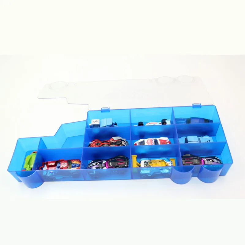 Hot Wheels портативный пластиковый ящик для хранения удерживает 16 спортивных моделей автомобилей игрушки Обучающие игрушки для грузовиков Лучший мальчик Juguetes подарок DWN56