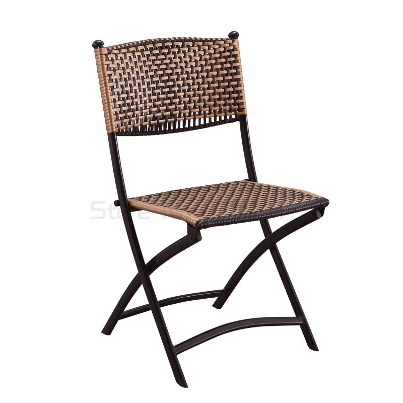 저렴한 접이식 의자 의자 가정용 간단한 식사 의자 성인 휴대용 등나무 다시 의자 플라스틱 의자 의자