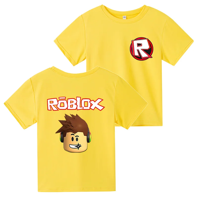 

Roblox Printed T-Shirt 4-14T Summer Short Sleeve Top Boys & Girls Football Tee Kids Round Collar Fashion Children's Streetwear