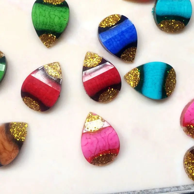 60 шт. украшения для волос в виде капель воды домашние скрапбукинга стразы из