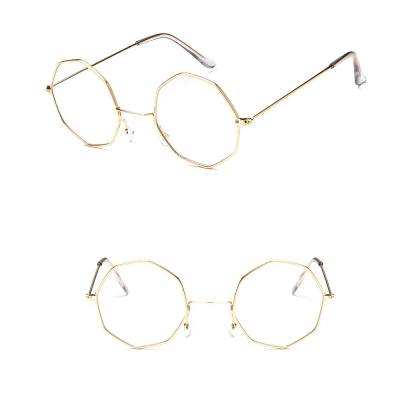 Очаровательные Модные солнцезащитные очки женские многоугольные прозрачные