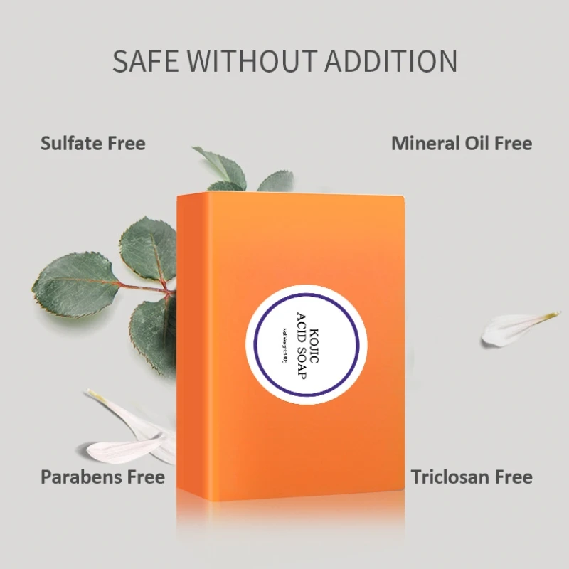 Черное Отбеливающее мыло для кожи Kojic кислота глицерин осветление цветочное |