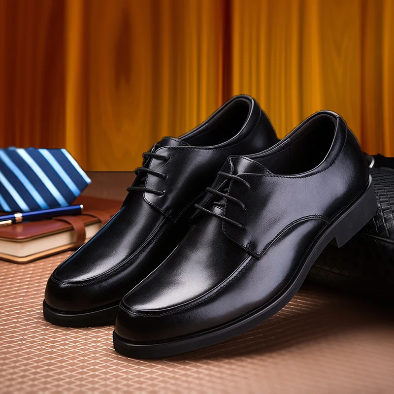 

Classic Business Men's Dress Shoes Fashion Elegant Formal Wedding Shoes Men Slip On Office Oxford Shoes For Men Black fgb78