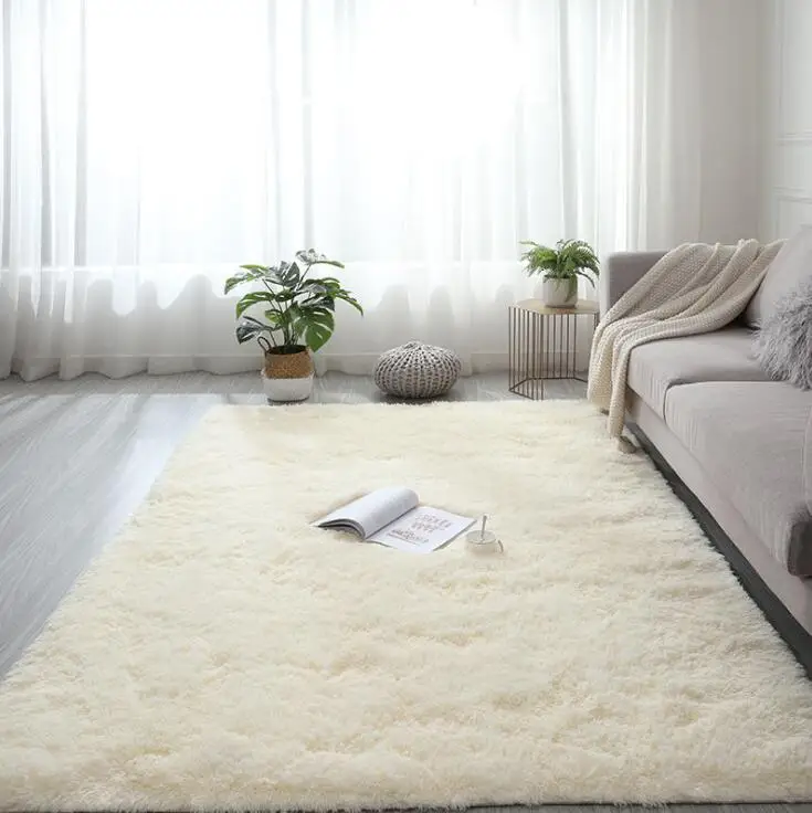 Бесплатная доставка длинный плюшевый нескользящий мягкий коврик для комнаты