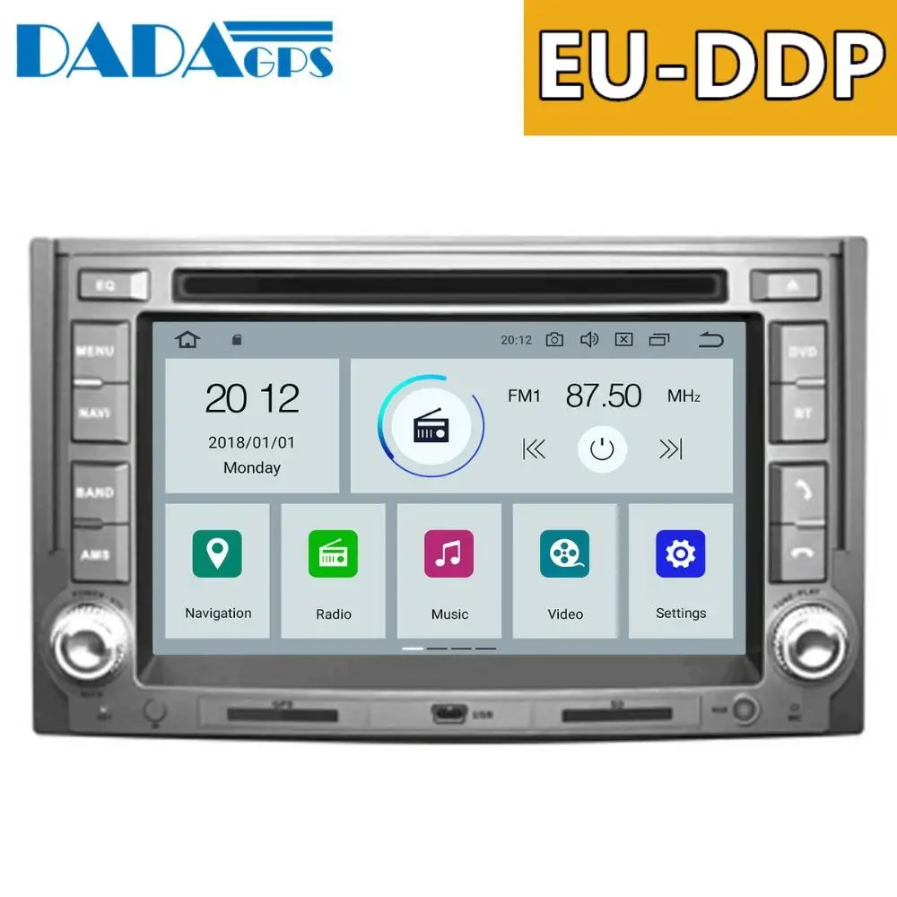 Новейший Android 9 0 Восьмиядерный 4 + 32 ГБ Автомобильный мультимедийный DVD плеер радио