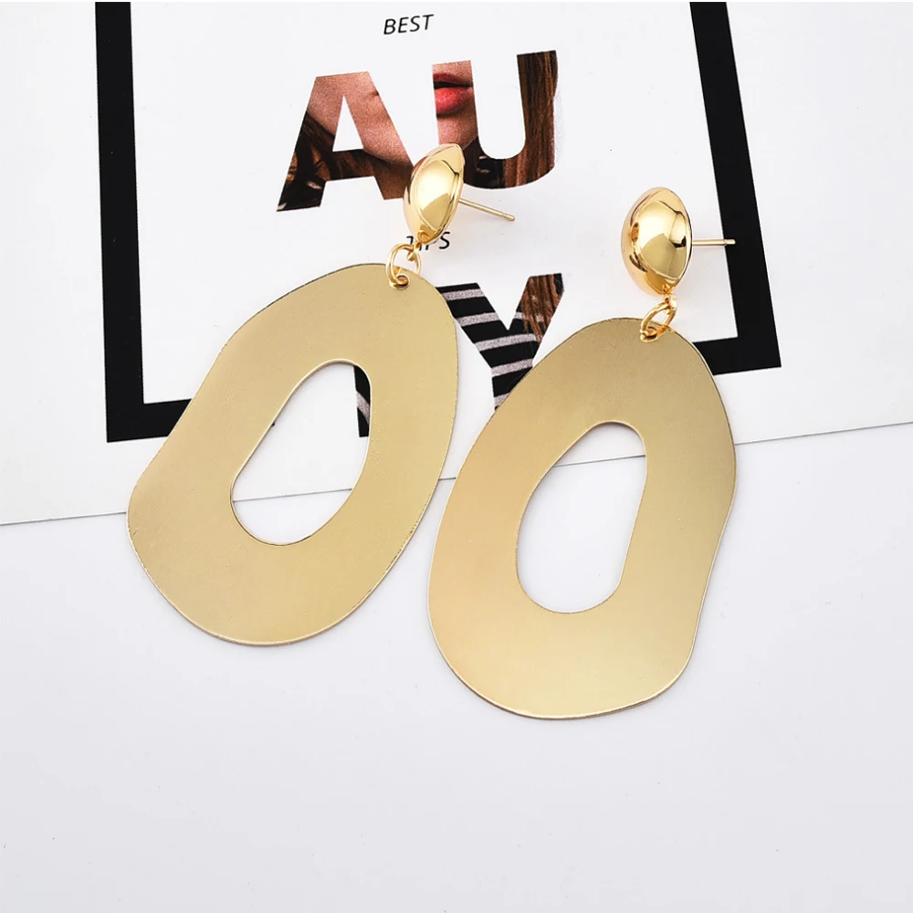 Модные серьги-подвески и люстры серьги-гвоздики в форме дисков ажурные подвески