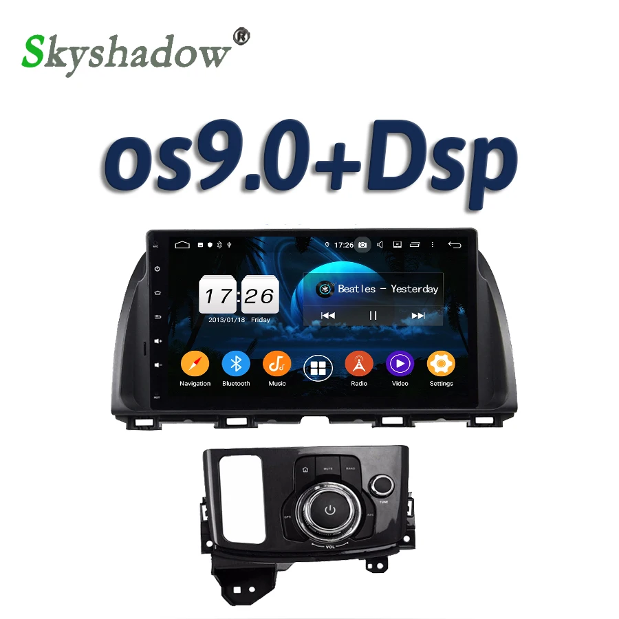 DSP IPS Android 10 0 8Core 4 Гб + 32 ГБ Автомобильный DVD Плеер GPS карта RDS радио WI FI Bluetooth 5 для Mazda