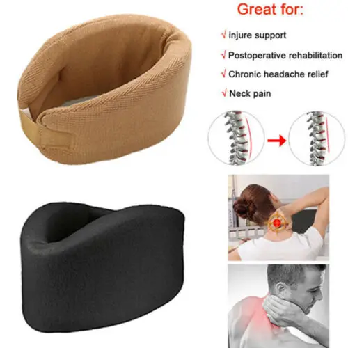 

Soft Foam Cervical Collar Neck Brace Support Shoulder Pain Relief Therapy Relax Women Men Solid Fashion Neck Brace