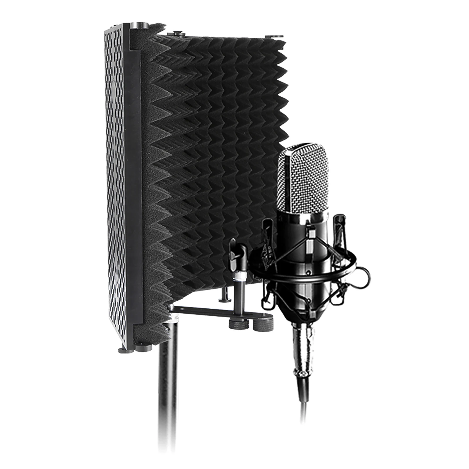 

Изоляционный щит для микрофона, складной ветрозащитный экран с резьбой 8 мм, высокоплотная поглощающая пена для студийной записи