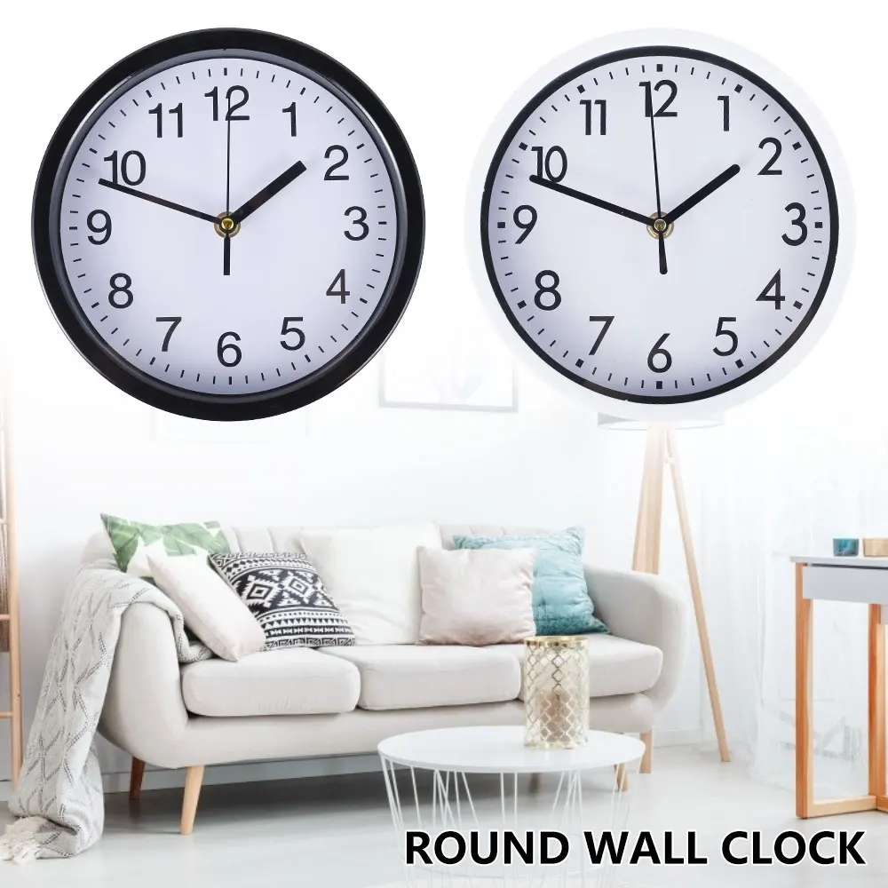 

2021 New Arrival Classic Vintage Round Wall Clock Modern Plasitc Hanging Watch Clock Cute Desktop Student Dormitory Home Decor