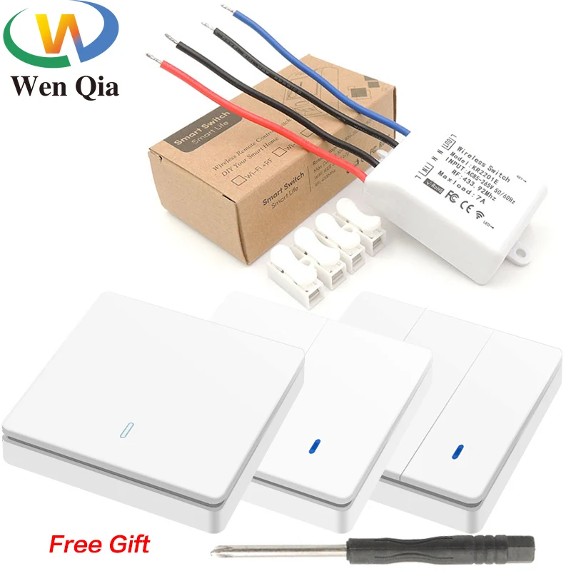 433 МГц умный выключатель освещения Универсальный AC 85 ~ 265 В приемник настенная